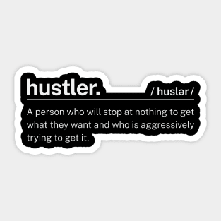 Hustler, Entrepreneur Motivation Sticker